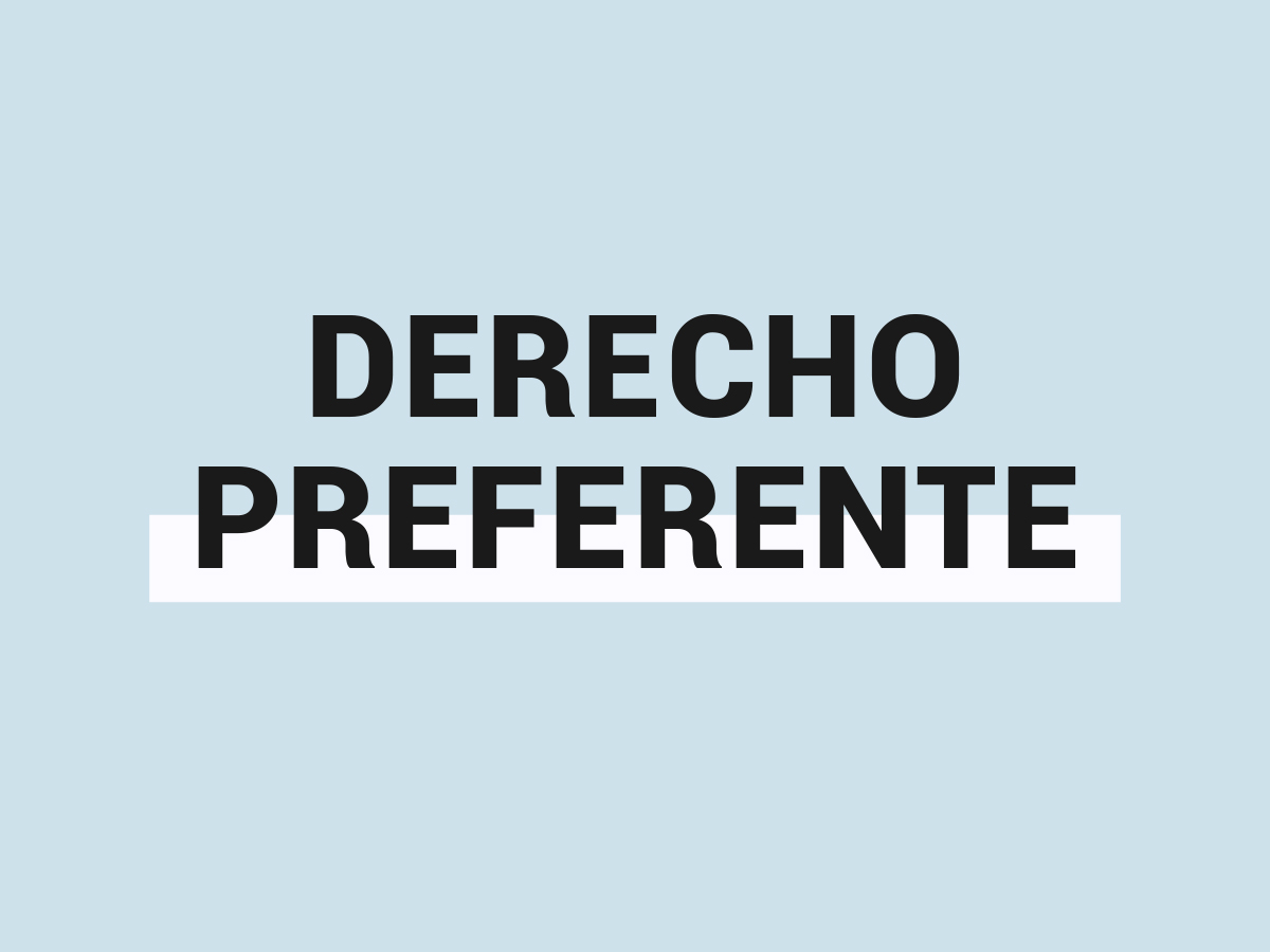 EL DERECHO PREFERENTE